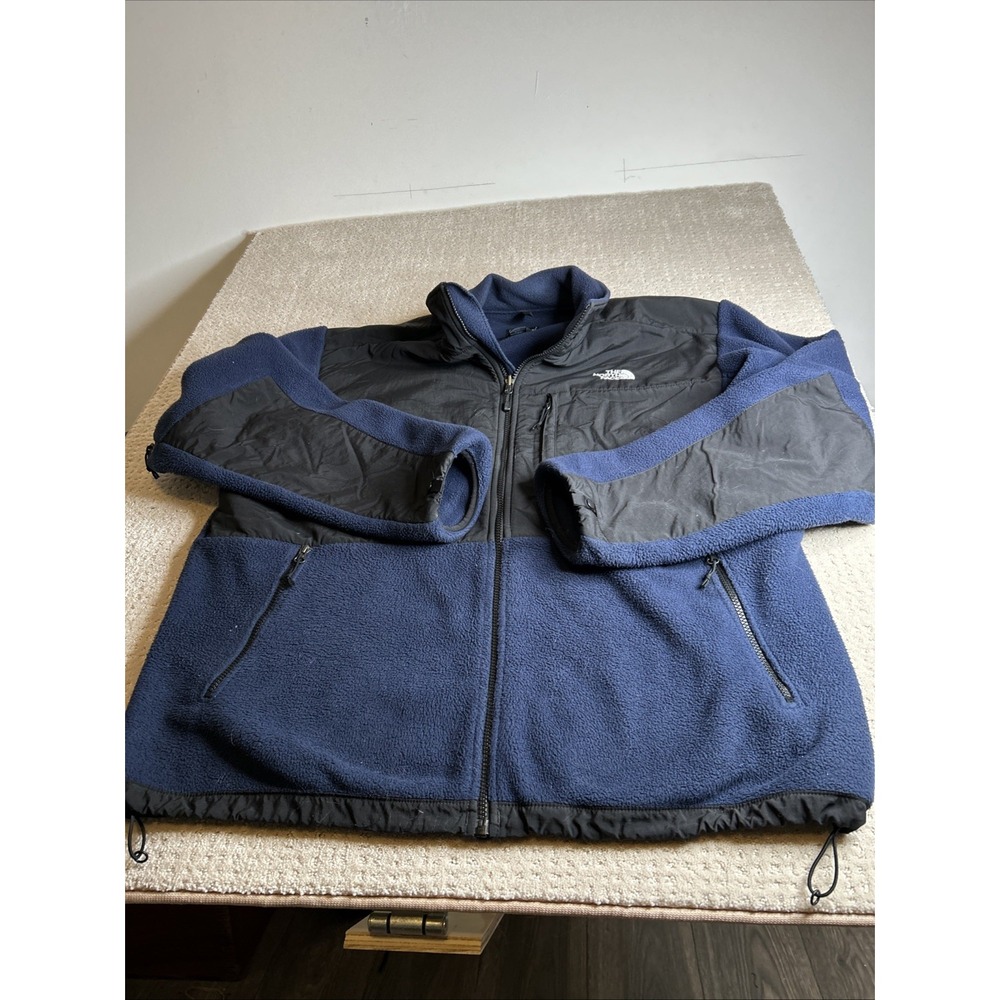 The Northface polartec zip up fleece jacket size 2XL Navy/Black